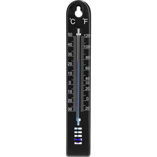 Yleislämpömittari (-30 - +50°C), 17 cm, musta