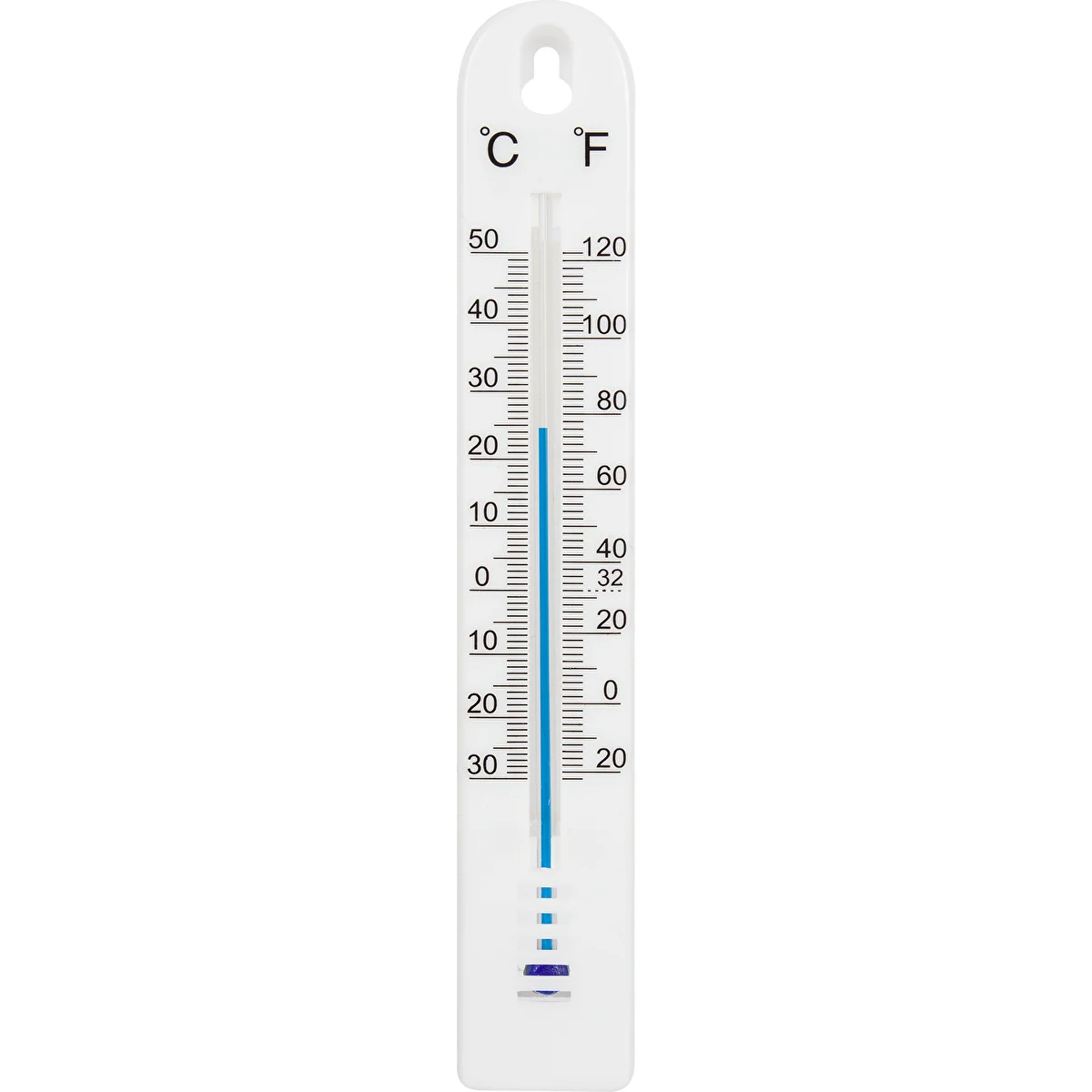 Yleislämpömittari (-30 - +50°C), 17 cm, valkoinen