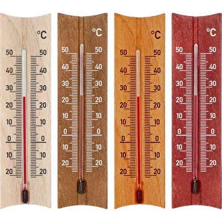 Puinen huonelämpömittari (-20 - +50°C), 15 cm, sekoitus