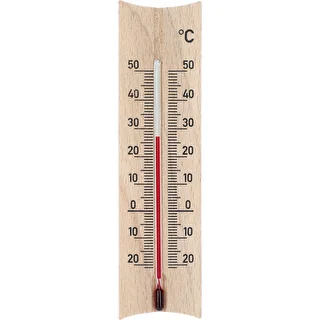Puinen huonelämpömittari (-20 - +50°C), vaaleanruskea, 15 cm