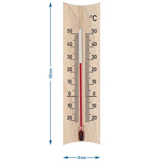 Puinen huonelämpömittari (-20 - +50°C), vaaleanruskea, 15 cm – photo 5