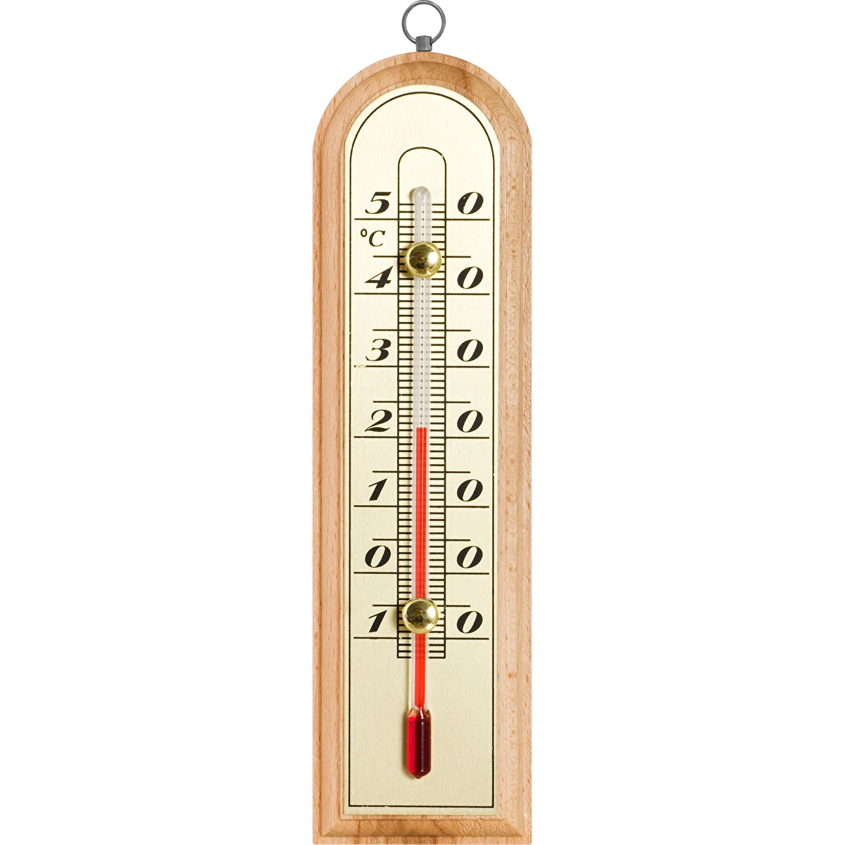 Huonelämpömittari kultaisella asteikolla (-10°C - +50°C) 16cm