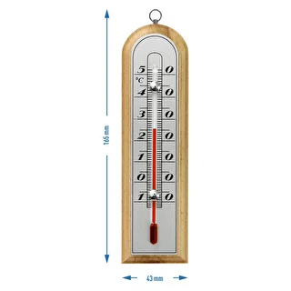 Huonelämpömittari hopeisella asteikolla (-10°C - +50°C) 16cm mix – photo 3