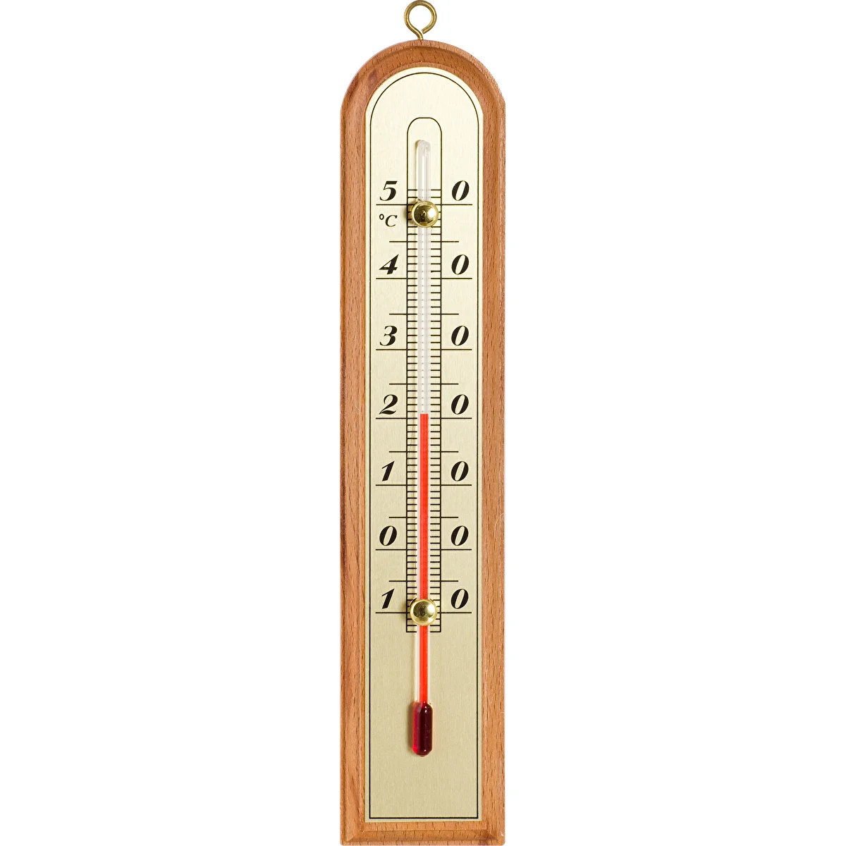 Huonemittari kultaisella asteikolla (-10°C - +50°C) 22cm, sekoitus