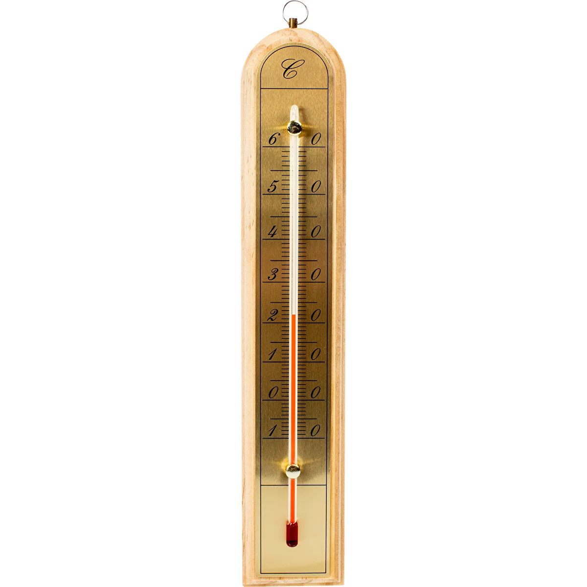 Huonelämpömittari kultaisella asteikolla (-10°C - +60°C) 28cm mix