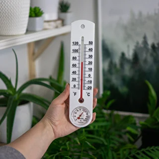 Yleiskäyttöinen valkoinen lämpömittari hygrometrillä (-20°C - +50°C) 25cm – photo 3