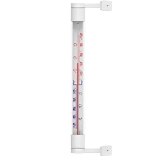 Valkoinen ulkolämpömittari (-50°C - +50°C) 22cm
