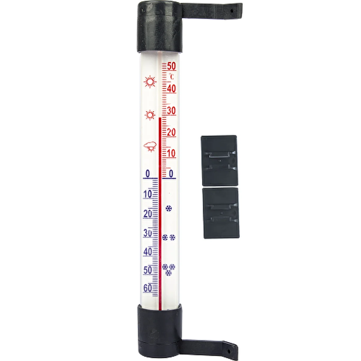 Ulkotermometri antrasiitti (-60°C - +50°C) 23cm