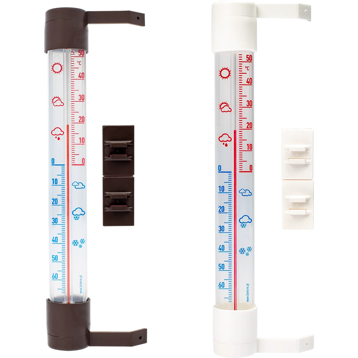 Ulkotermometri läpinäkyvällä asteikolla (-70°C - +50°C) 23cm mix
