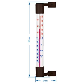 Ruskea ulkotermometri (-50°C - +50°C) 18cm – photo 3
