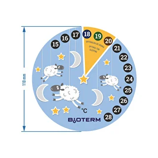 Huonelämpömittari, nestekidenäyttöinen, lasten Ø 11cm – photo 2
