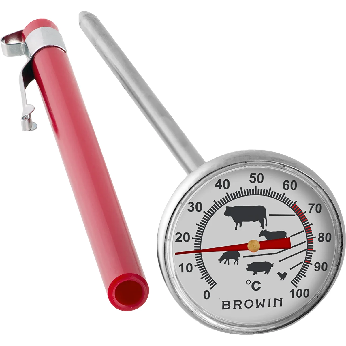Keittiölämpömittari grafiikalla (0°C - +100°C) 12,5cm