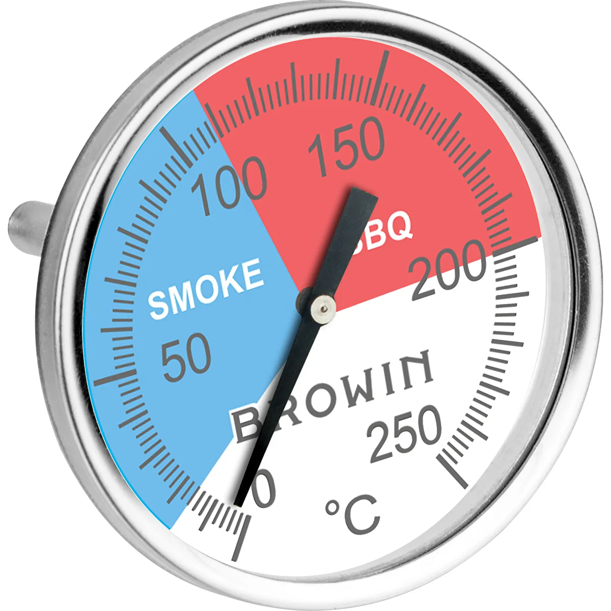 Savustusuunin ja BBQ:n lämpömittari (0°C - +250°C) 5,2cm