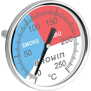 Savustusuunin ja BBQ:n lämpömittari (0°C - +250°C) 5,2cm