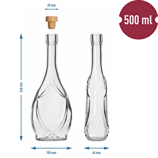 ICONA-koristepullo 500 ml, sienikorkilla, 1 kpl – photo 5