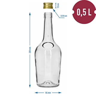 GLORIA-pullo 0,5 L, kullanvärinen kierrekorkki fi 28, 1 kpl – photo 6