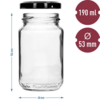 Purkki TO 190ml värillisellä kannella fi 53 - 8 kpl – photo 8