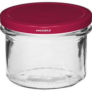 Yksinkertainen purkki 235 ml (fi82) viininpunaisella kannella 6 kpl – photo 2