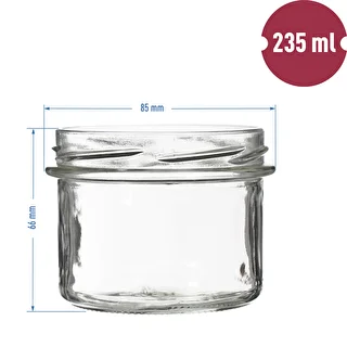 Lasipurkki TO 235 ml värillisellä kannella fi82 - 6 kpl – photo 5