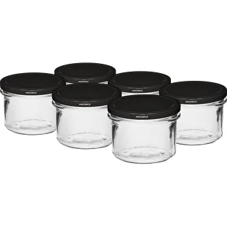Suora purkki 235 ml (fi82) mustalla kierrekannella 6 kpl – photo 1