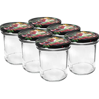 350 ml purkki värillisellä kannella - 6 kpl – photo 1