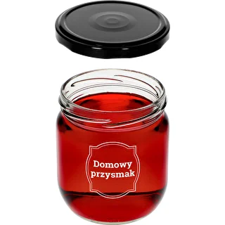 Purkit TO 425ml painatuksella „Kotitekoinen herkku” ja mustalla kannella fi 82 - 3 kpl – photo 5