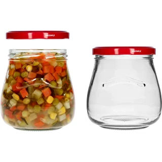 Twist-off-purkki 500ml "Käänteinen Amfora" viininpunaisella kannella fi 82/6, 6 kpl – photo 6