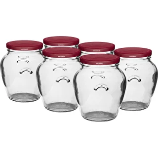 Amfora-purkki 580 ml (fi 82) viininpunaisella kannella 6 kpl