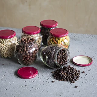 Amfora-purkki 580 ml (fi 82) viininpunaisella kannella 6 kpl – photo 5