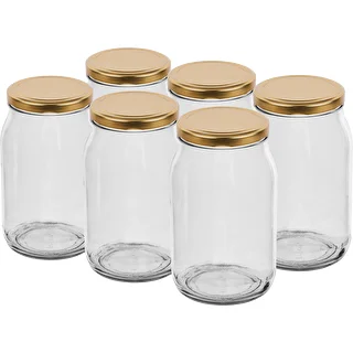 Purkit TO 900 ml kultaisella kannella fi 82/6 - 6 kpl.
