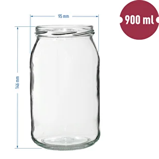 TO 900 ml purkki värillisellä kannella fi82/6 - 6 kpl – photo 2