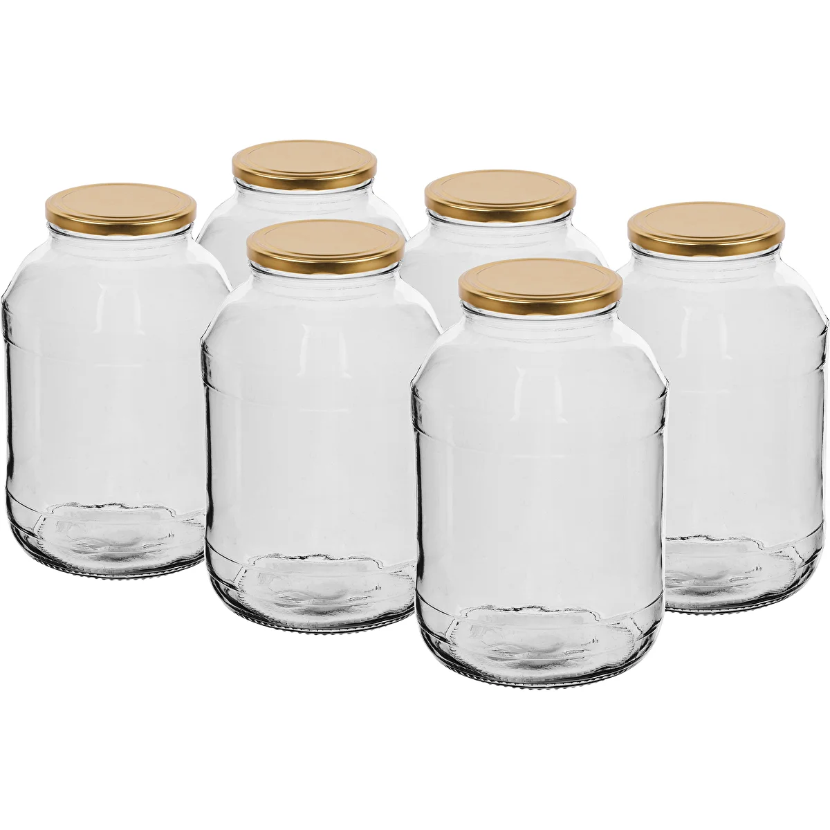 Purkit TO 2L kultaisella kannella fi82/6 - 6 kpl