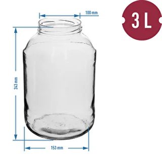 Purkki 3 L - 1 kpl, kultainen kansi (fi 100) – photo 2