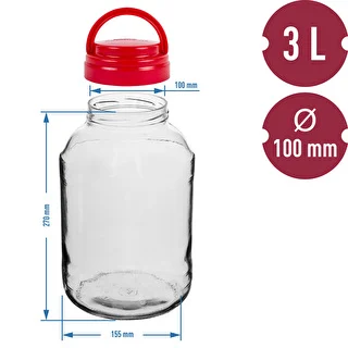 Purkki TO 3 L ja kansi fi 100 kahvalla – photo 6