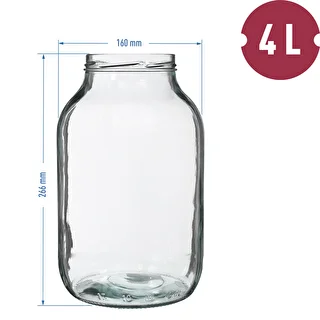 Purkki 4 L, värikäs kansi + haarukka tai pihdit – photo 5