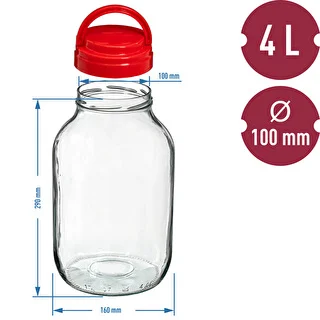 Purkki TO 4 L ja kansi fi 100 kahvalla – photo 6