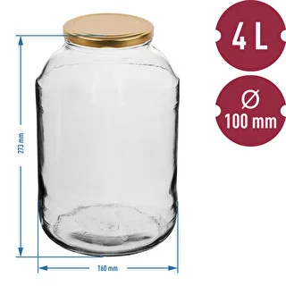 4 L purkki kierrekannella ø 100 – photo 3
