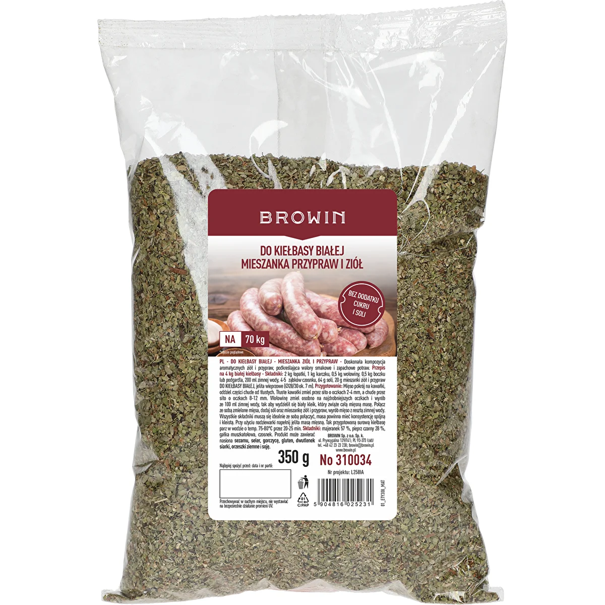 Valkomakkaralle - mauste- ja yrttisekoitus, 350 g