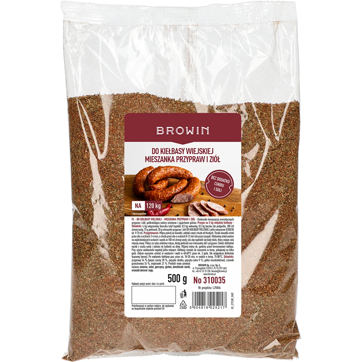 Mauste- ja yrttisekoitus maalaismakkaralle, 500 g