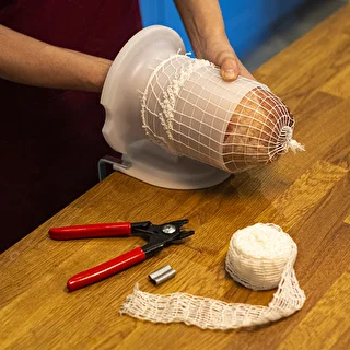 Valkoinen lihaverkko, mitat 12,5 cm x 5 m, lämmönkestävyys jopa 220°C – photo 3