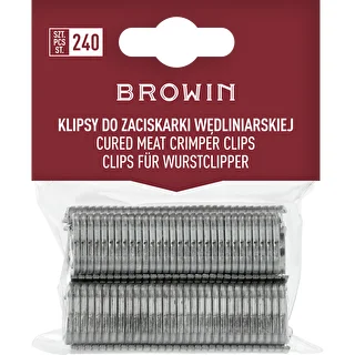 Leikkelepuristimen klipsit - 240 kpl.