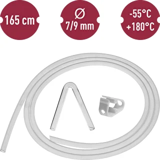Silikoniletku fi 7/9mm - lämpötila -55 +180°C – photo 6