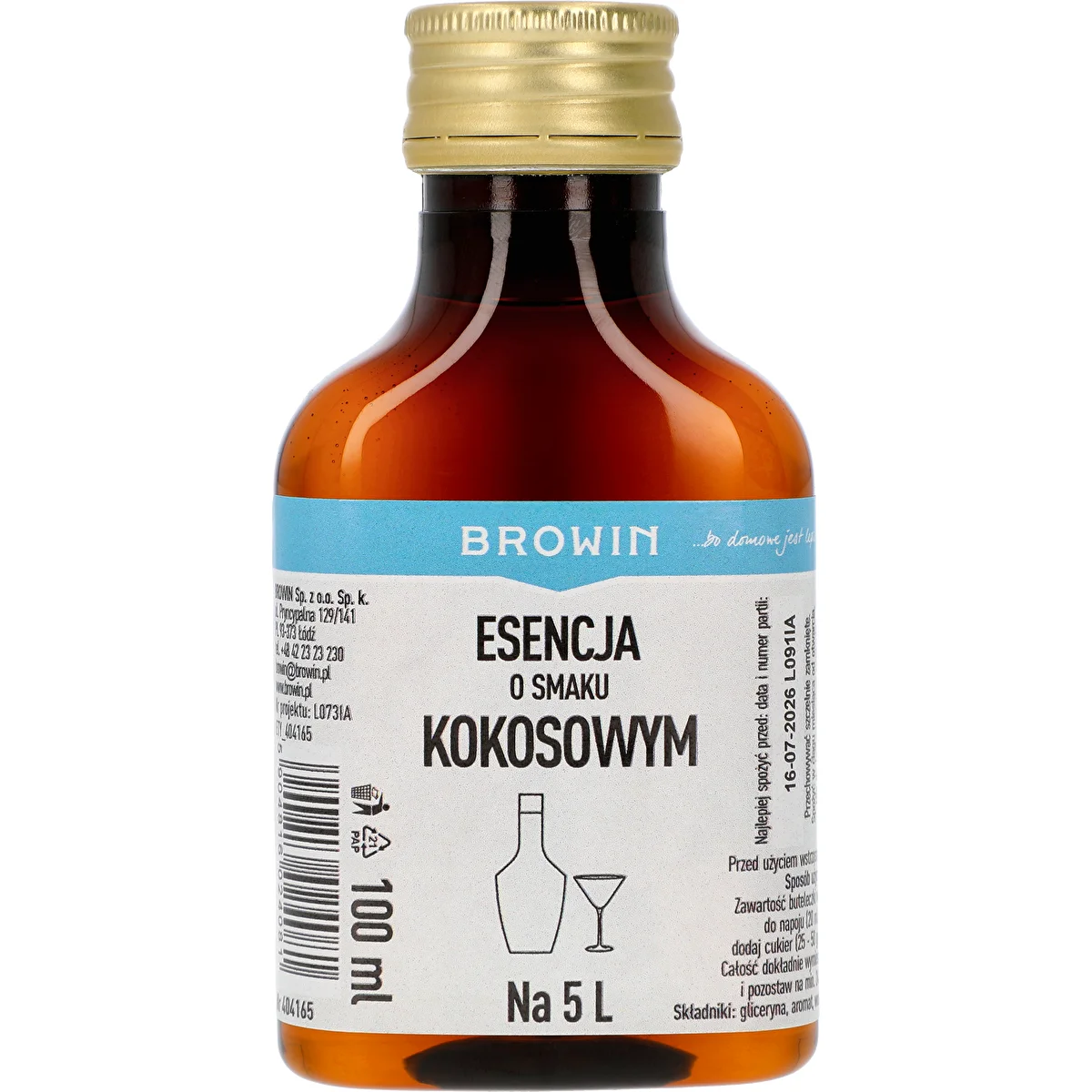 Kookoksen makuinen esanssi, 5 L - 100 ml