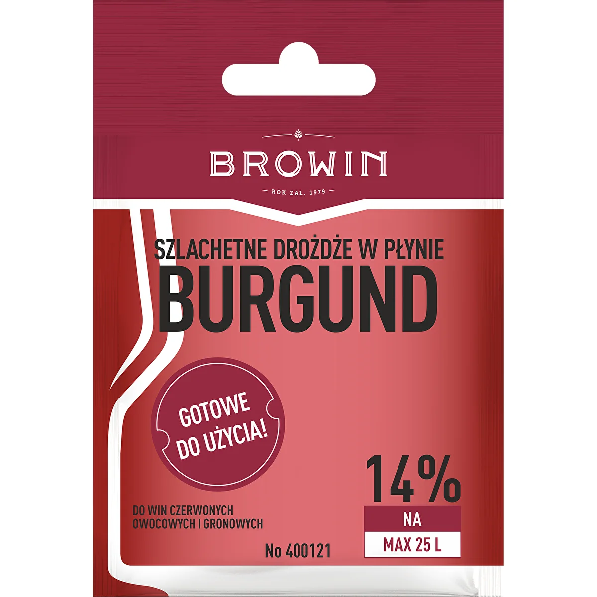 Burgundin viinihiiva ilman lisääntymistä, 20 ml