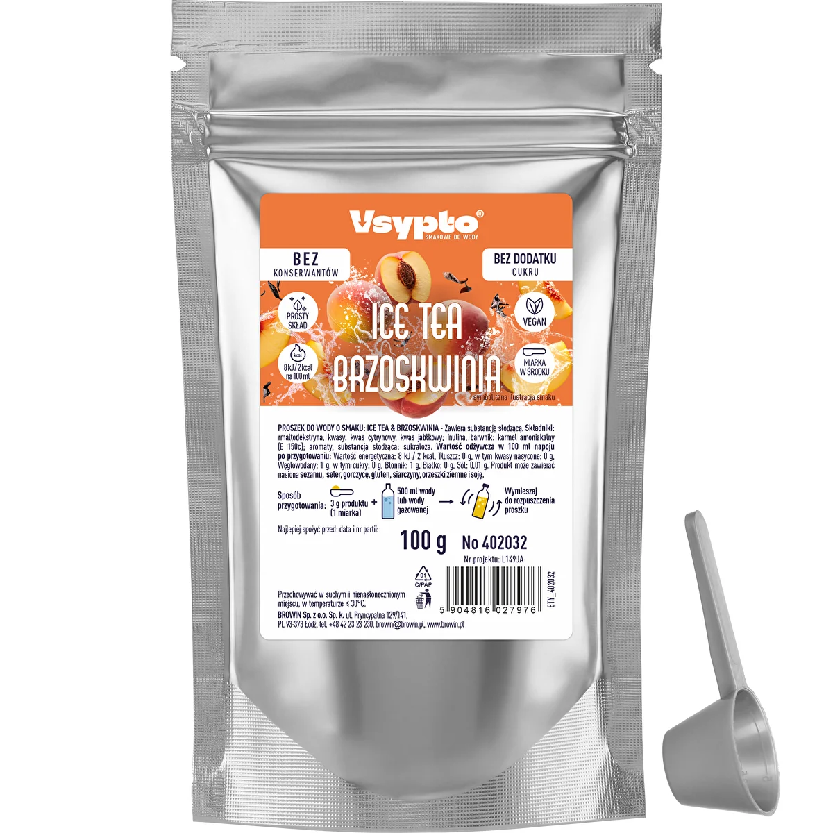 VSYPTO Ice Tea Persikka, 100 g