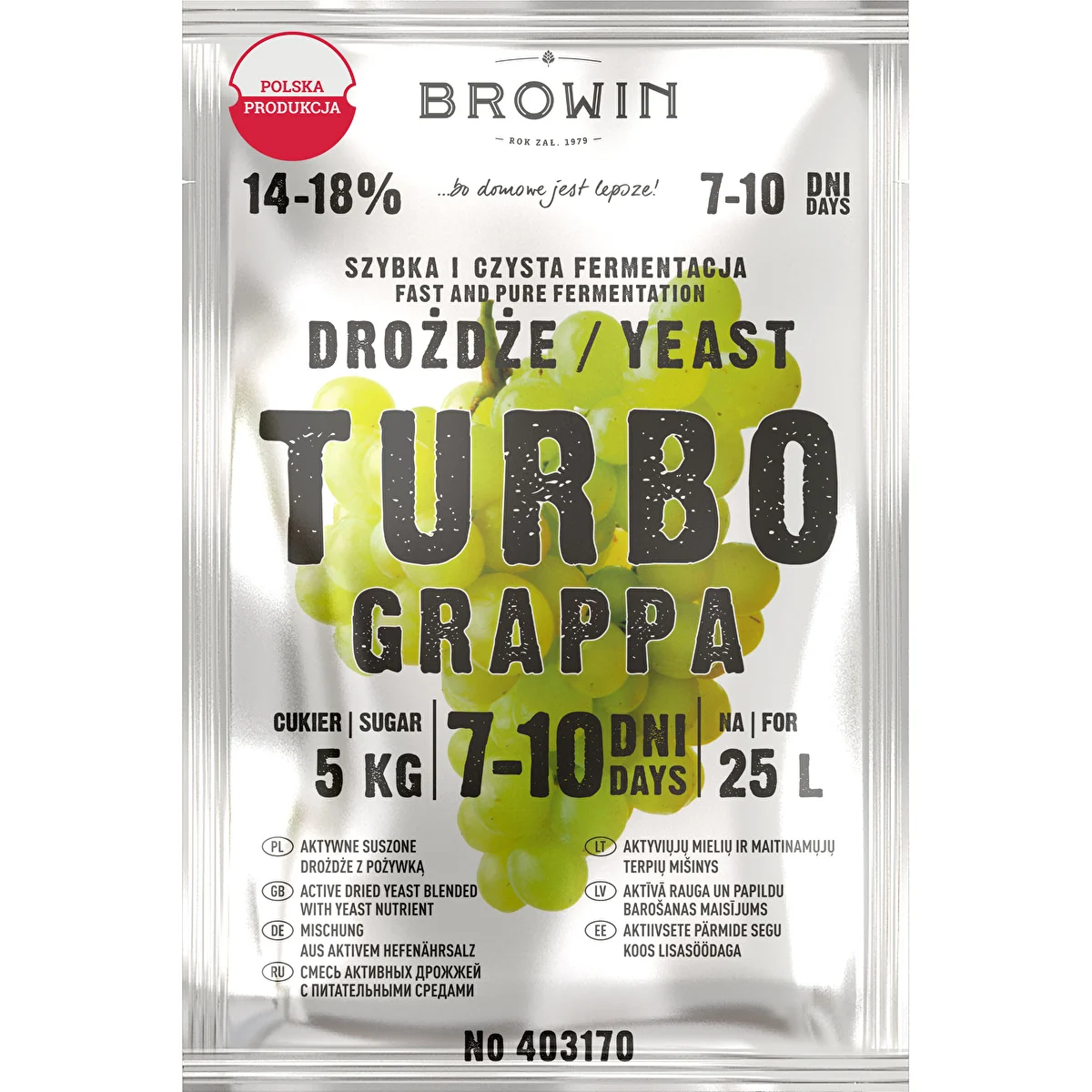 Tislaushiiva Turbo Grappa 7-10 päivää