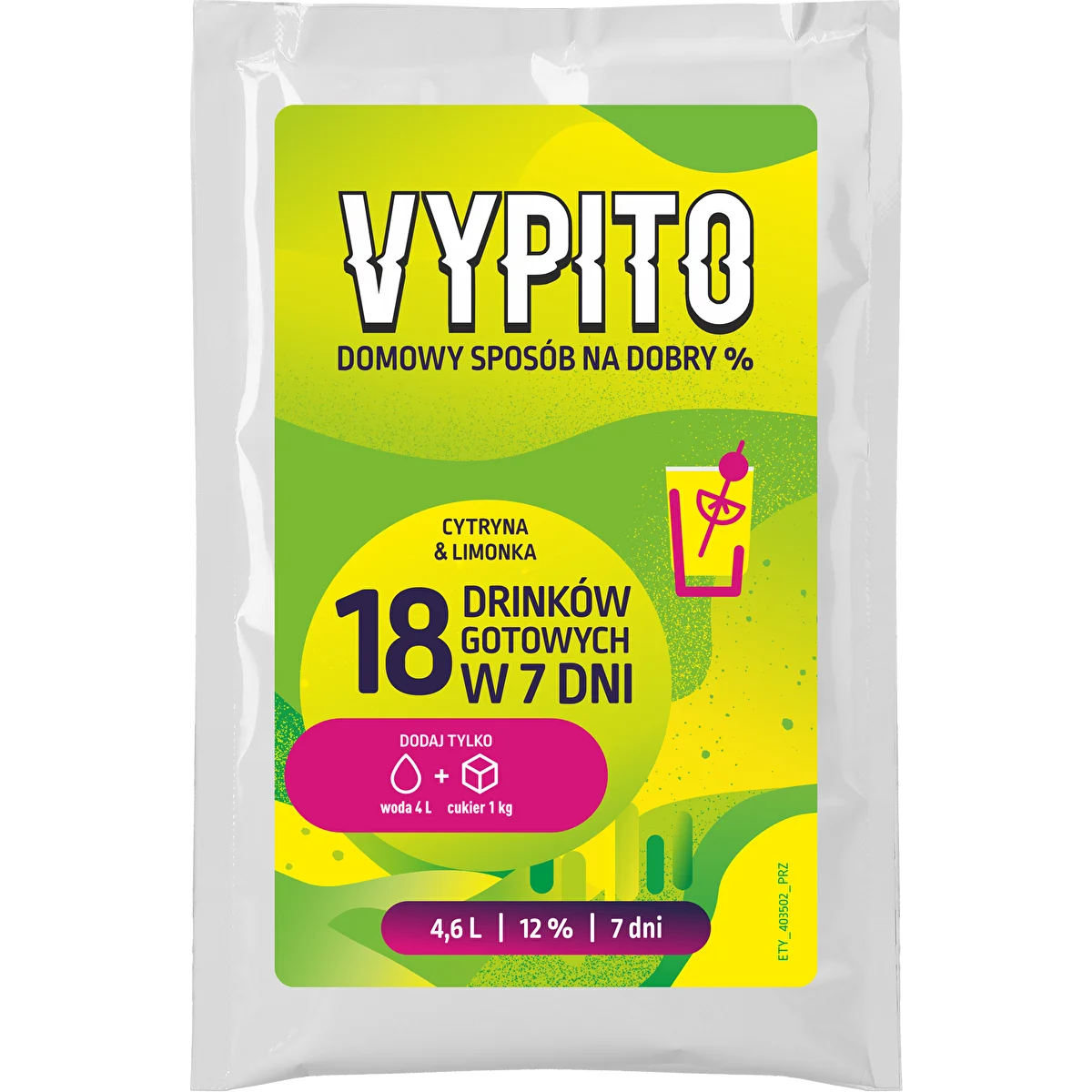 VYPITO 12%, pussi 18 juomalle - Sitruuna & lime, 126 g