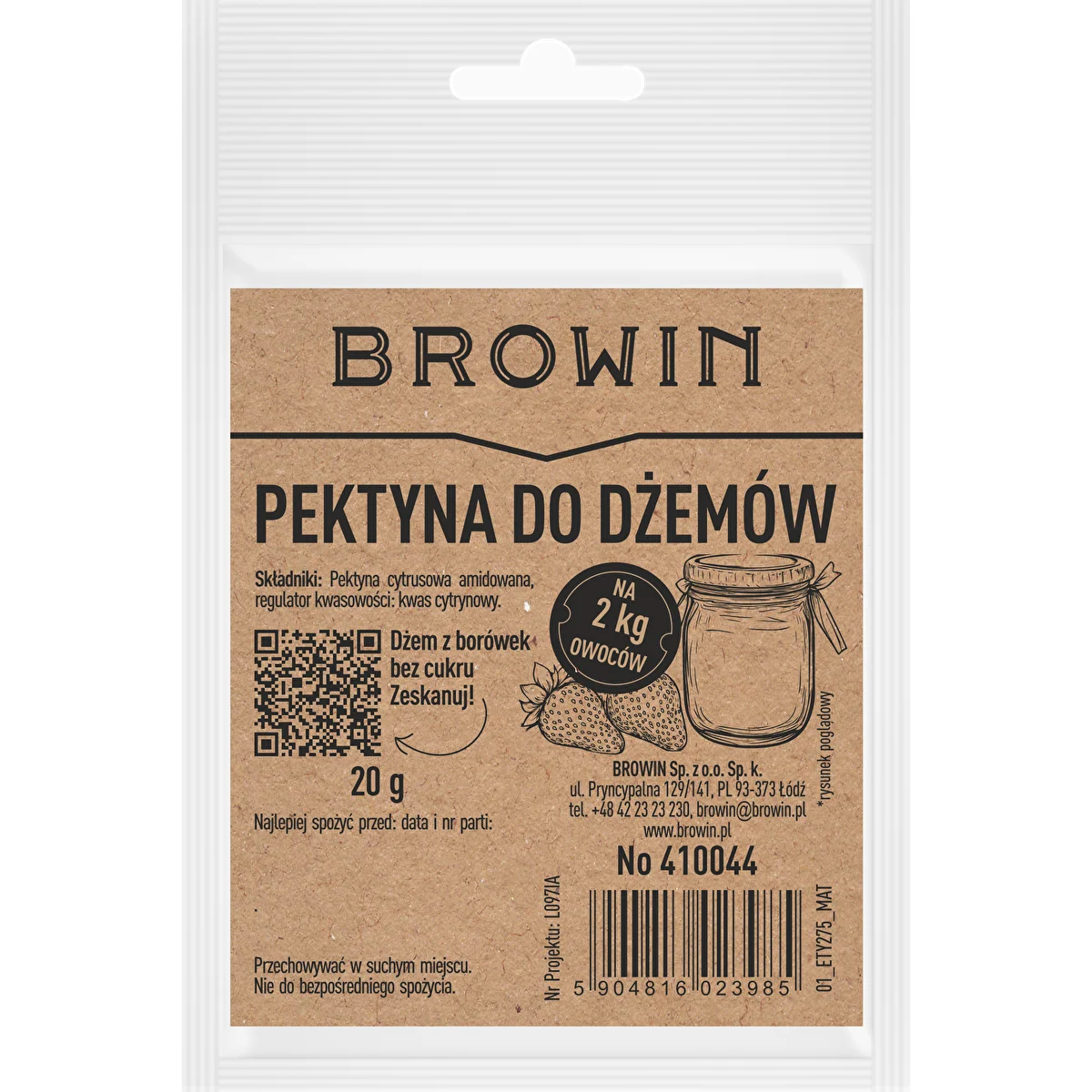 Pektiini hilloille - sitrushedelmien amidattu hyytelöintiin, 20 g