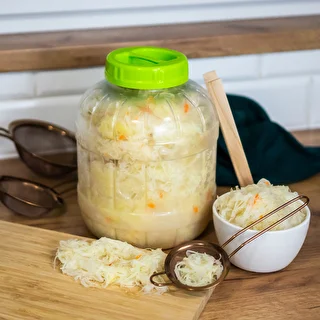 Särkymätön, monikäyttöinen hapatuspurkki + pihdit, 5L – photo 8