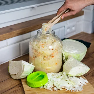 Särkymätön, monikäyttöinen hapatuspurkki + pihdit, 5L – photo 9